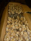 *Four Boxes Containing Beige Artificial Floral Displays