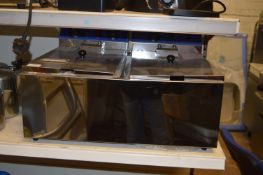 *Polished Chrome Two Basket, Two Compartment Fryer F43