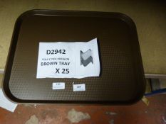 Pack Containing Twenty Five Polycarbonate Brown Trays 46x36cm