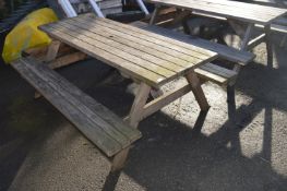 Six Seat Softwood Picnic Bench