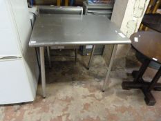 Stainless Steel Preparation Table on Four Tubular Legs Ref:18
