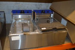 *Ace Catering Two Basket, Two Compartment Countertop Electric Fryer F23