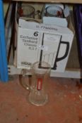 Box Containing Six Krusovice Branded Pint Glasses