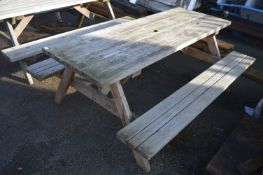 Six Seat Softwood Picnic Bench