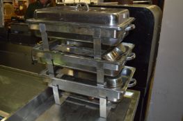Five Stainless Steel Chafing Dishes