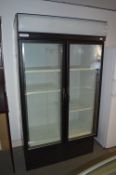 Stake Hold Glass Fronted Display with Refrigerator Enclosed by Double Doors