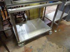 Stainless Steel Mobile Appliance with Undershelf