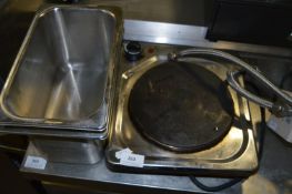 Single Boiling Ring and a Single Bain Marie Inserts