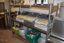 Stainless Steel Three Tier Mobile Shelf Unit