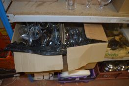 Two Boxes of Branded Pint and Half Pint Glasses