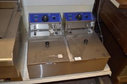*Two Compartment, Two Basket Electric Fryer E11