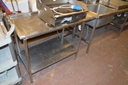 Stainless Steel Dishwasher Side Table with Undershelf