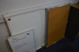 *Large White Marker Board, Two Small White Marker Boards and Cork Two PIn Boards