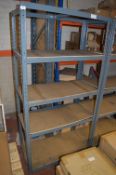 *Section of Five Tier Adjustable Steel Shelving with Chipboard Shelves