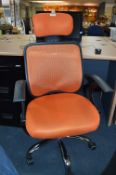 *Orange Swivel Office Armchair