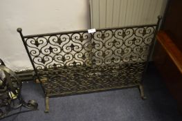 Wrought Metal Fire Screen
