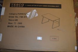 *Tesco Study Desk in Red Walnut Finish