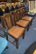 Set of Three Oak Dining Chairs