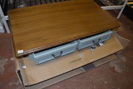 Home Works Oak Topped Desk on Painted Base with Drawers