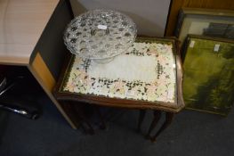 Nest of Three Table with Glass Inlet Tops