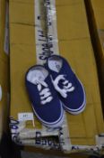 *Thirty Five Pairs of Converse Style Shoes (Blue) Size: 8