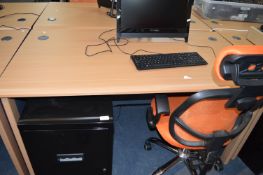 *Laminated Beech Effect Office Desk