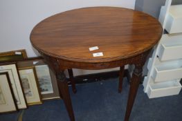 Mahogany Oval Topped Occasional Table