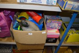 Box Containing Duck Decoy, Marbles, Children's Toys, etc.