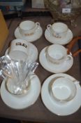 Gilt Decorated Twelve Piece Coffee Set and Six Spoons