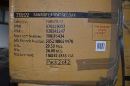 *Tesco Banbury Four Seat Dining Set Comprising of One Table and Four Chairs