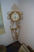 Quartz Clock on Gilded Metal Stand