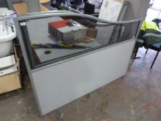 *Two Pieces of Grey and Smoked Glass Office Partitioning