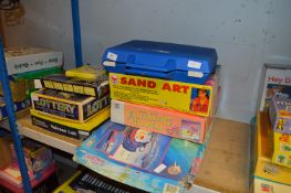 Eight Assorted Children's Toys Including; Sand Art, Fantastic Flowers, Volcano Lambs, etc.