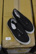 *Twenty Five Pairs of Converse Style Shoes (Black) Size: 2