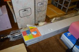 Curtain Rail and Two Venetian Blinds 90x160cm