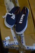 *Nineteen Pairs of Converse Style Shoes (Blue and Tan) Size: 6