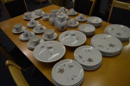 Royal Doulton Tumbling Leaves Eighty Piece Dinner and Tea Set