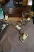 Brass Three Branch Light Fitting