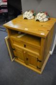 Pine Cabinet with Single Drawer and Two Doors