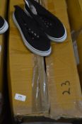 *Twenty Three Pairs of Converse Style Shoes (Black) Size: 4
