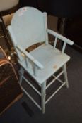 *Blue Painted Childs High Chair