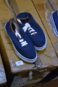 *Nineteen Pairs of Converse Style Shoes (Blue and Tan) Size: 4