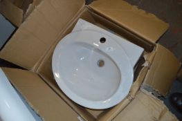 White Single Hole Wash Hand Basin with Pedestal
