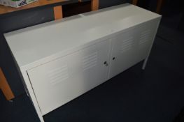 *White Metal Lockable Office Storage Cabinet