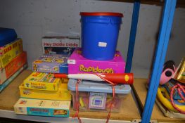 Nine Assorted Items Including Wood Block Set, Operation Game, Hey Diddle Diddle, etc.