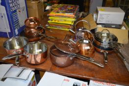 Assorted Copper Pans and Kettles