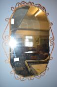 *Wrought Metal Framed Bevelled Edge Wall Mirror