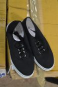 *Twenty Pairs of Converse Style Shoes (Black) Size: 9