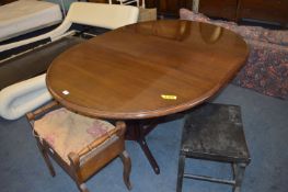 Mahogany D End Draw Leaf Table