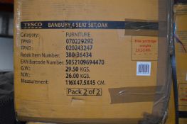 *Tesco Banbury Four Seat Dining Set Comprising of One Table and Four Chairs